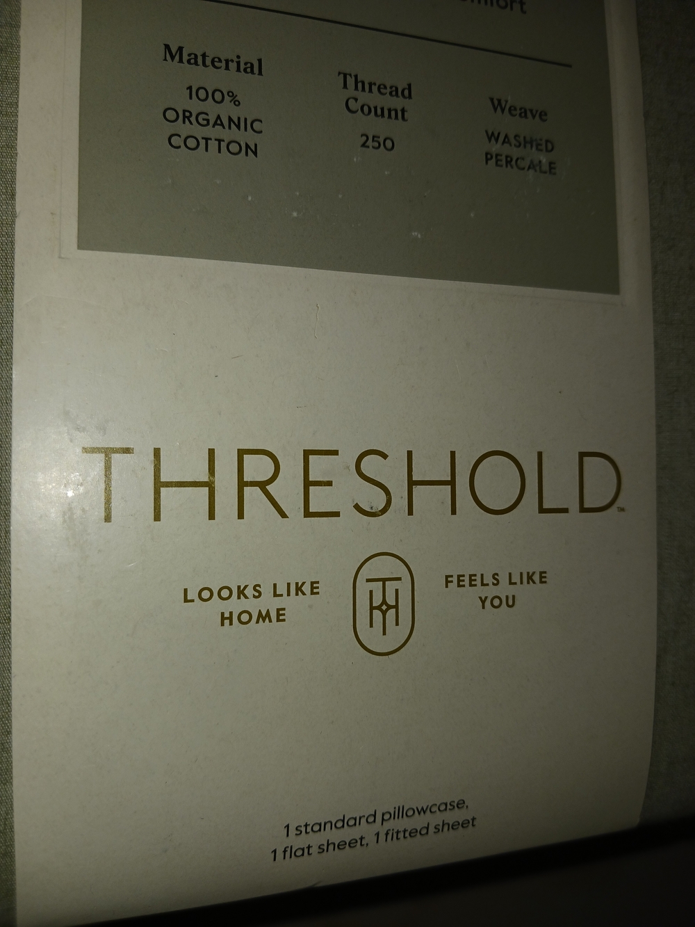 ✨️SEALED✨️ Threshold Organic Washed Percale Sheet Set Green Chambray - Picture 3 of 11